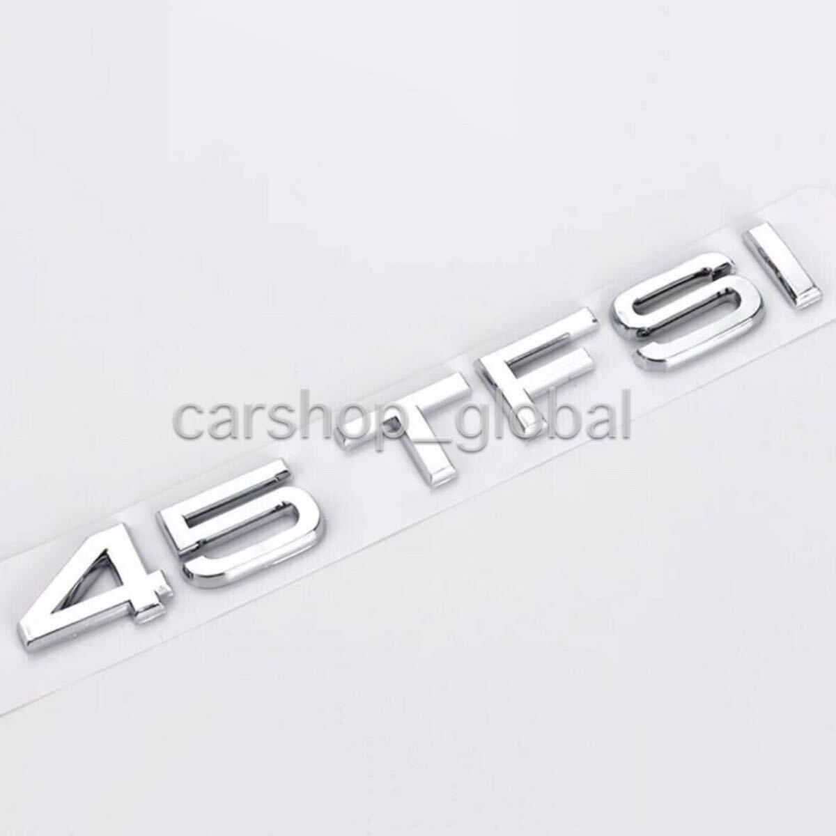 アウディ Audi A6 45 TFSI エンブレム ステッカー シルバー サイド/トランク/リア TFSIモデル等拍卖