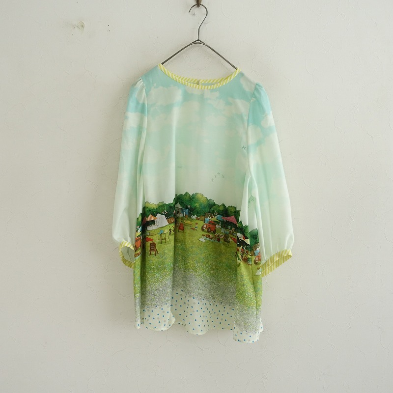 フランシュリッペ franche lippee*フリーマーケットプリントワンピース*M薄手ドレスチュニックプルオーバー(27-2505-135)【12F52】拍卖