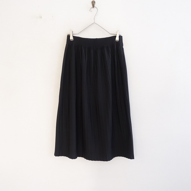 【定価1.7万】ズッカ ZUCCA *PEスムーススカート*Mプリーツ黒ブラックウエストゴムイージー(sk1-2505-481)【81F52】拍卖