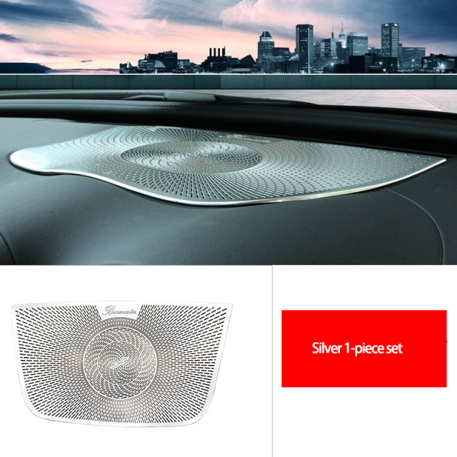 銀ダッシュ1枚 メルセデスベンツCクラスW206C200C220 C260C3002022+用カーオーディオスピーカーカバーホーントリムアクセサリー拍卖