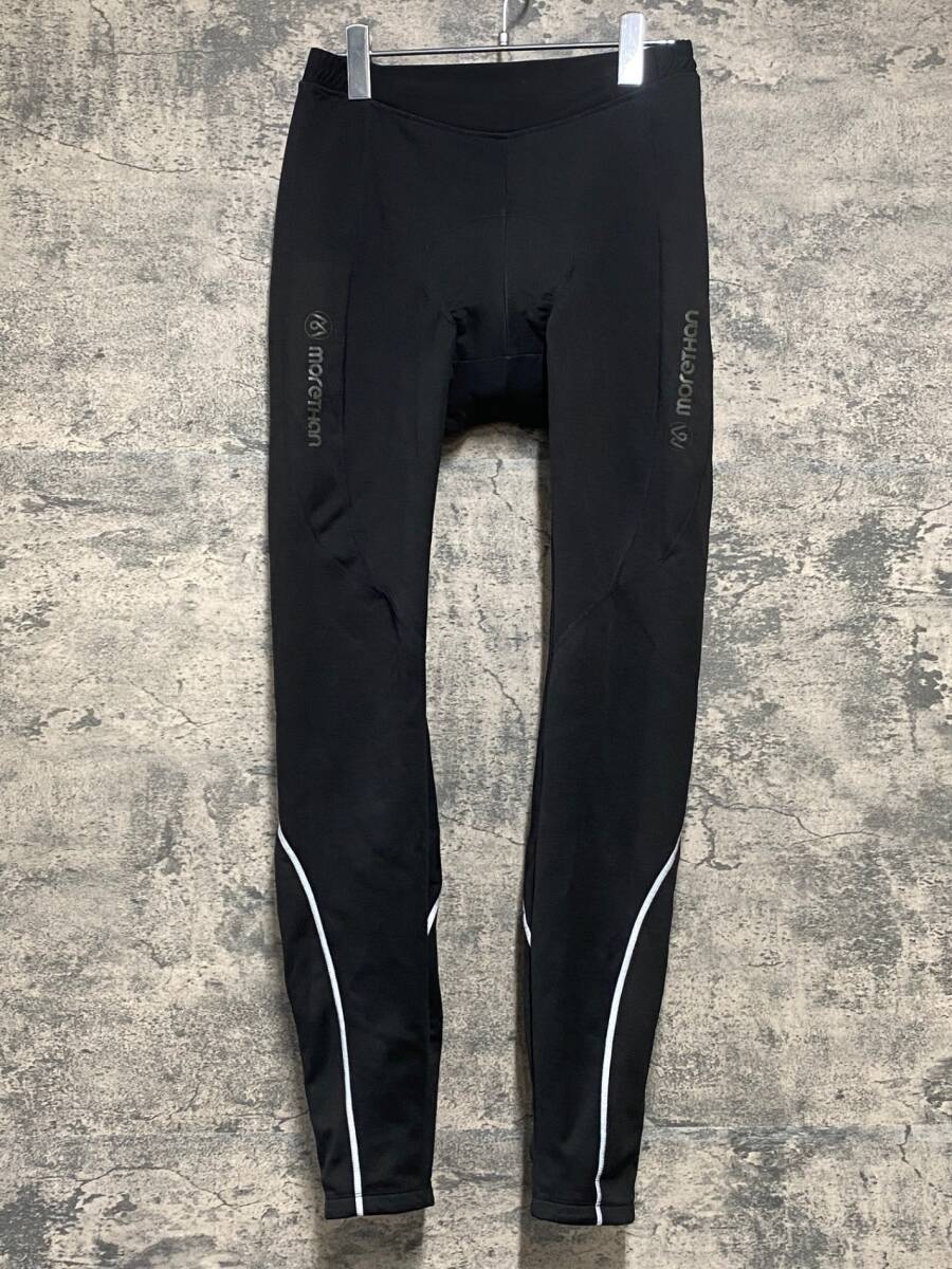 JA644 モーザン morethan レーサータイツ 黒 裏起毛 L拍卖