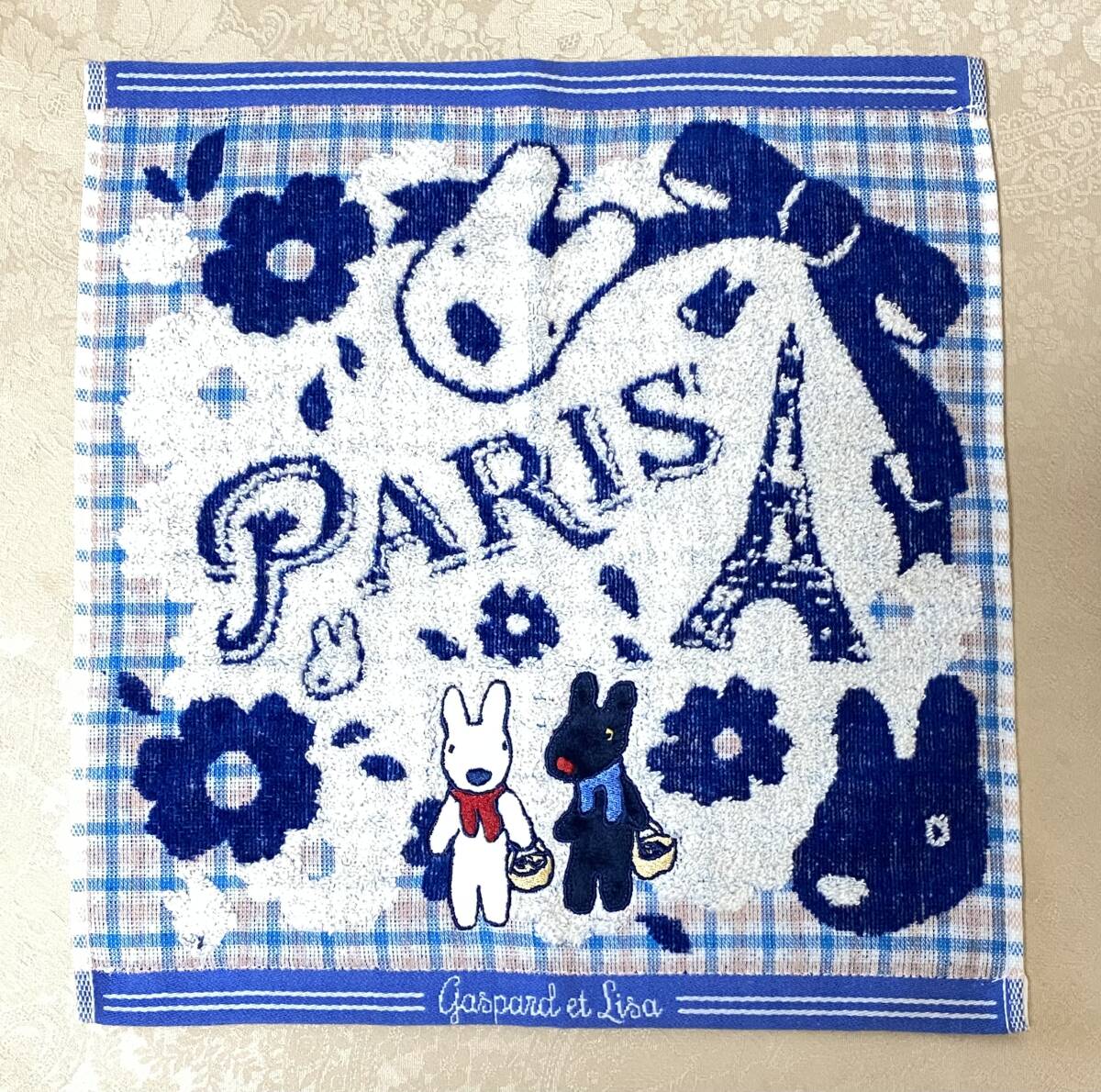 【新品】【送料込み】リサとガスパール シャーリングウォッシュタオル パリの風景とお花拍卖