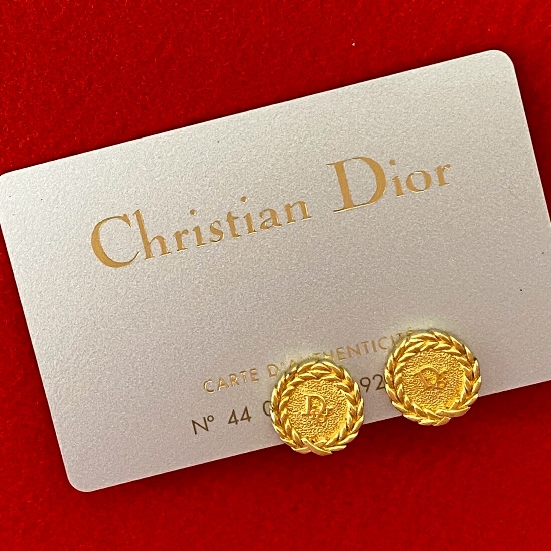 極 美品 希少品 Christian Dior クリスチャンディオール ヴィンテージ ロゴ モチーフ イヤリング イヤーカフ アクセサリー ゴールド 59209拍卖