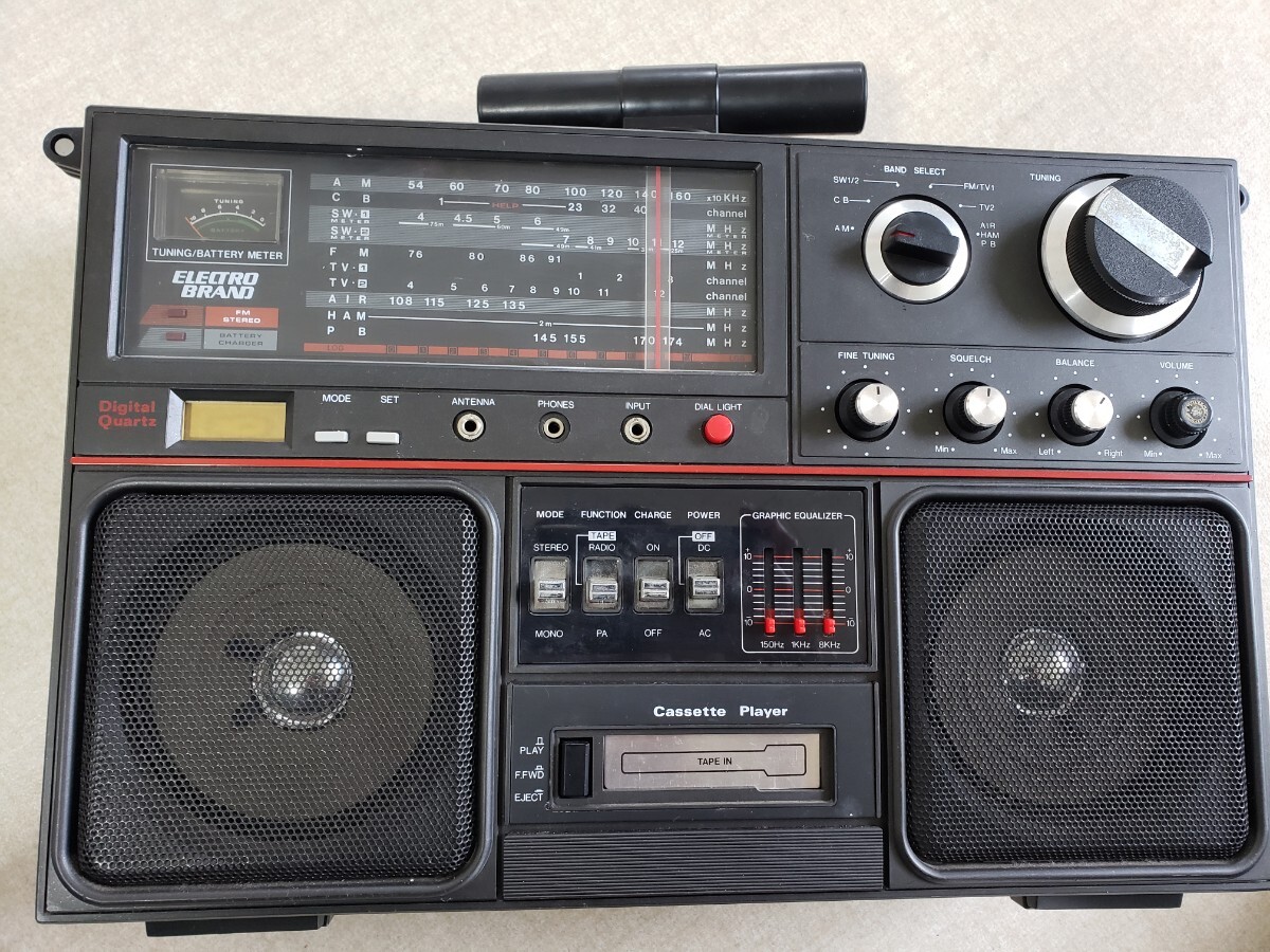 サンダイヤ ELECTRO BRAND 2971 ラジカセ FM AM  昭和レトロ拍卖