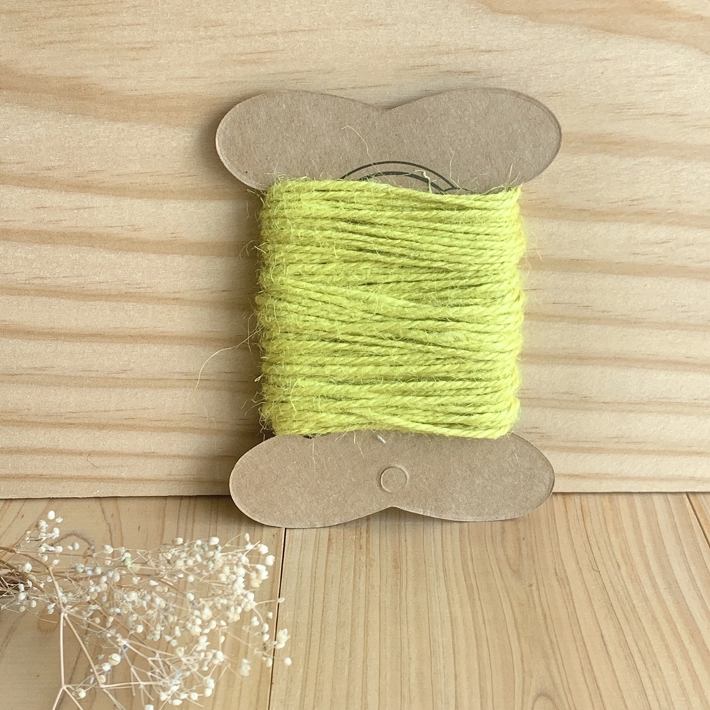 ラッピング カラー麻紐 ヘンプコード 2ミリ レモン拍卖