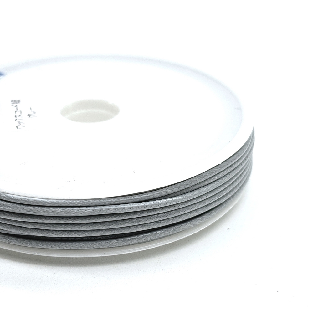 ワックスコード 紐【10mカット】 コットン紐 編み紐 グレー拍卖