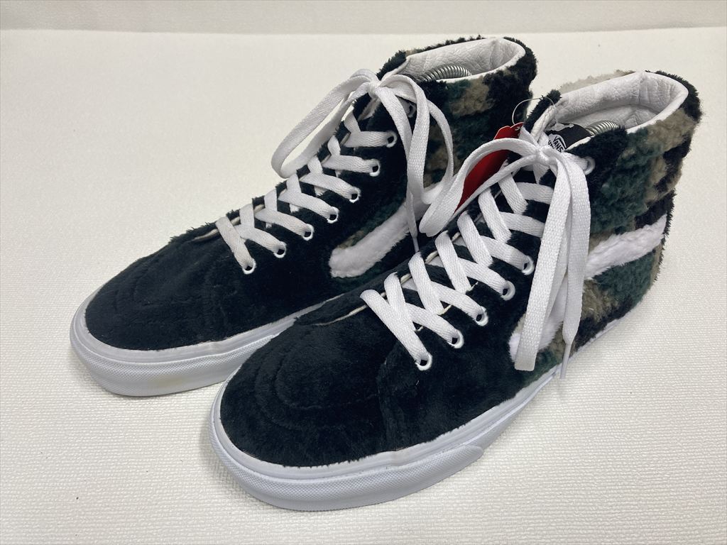 VANS 激レア!! SK-8 Hi 黒 迷彩 パイル カモフラ US9 (27cm) アメリカ企画限定!! バンズ ハイトップ拍卖
