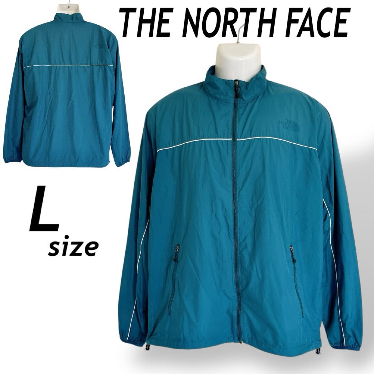 THE NORTH FACE ノースフェイス メンズ ジップジャケット L ウィンドブレーカー 登山 キャンプ アウトドア NP 11022 ブルー系 (F08)★拍卖