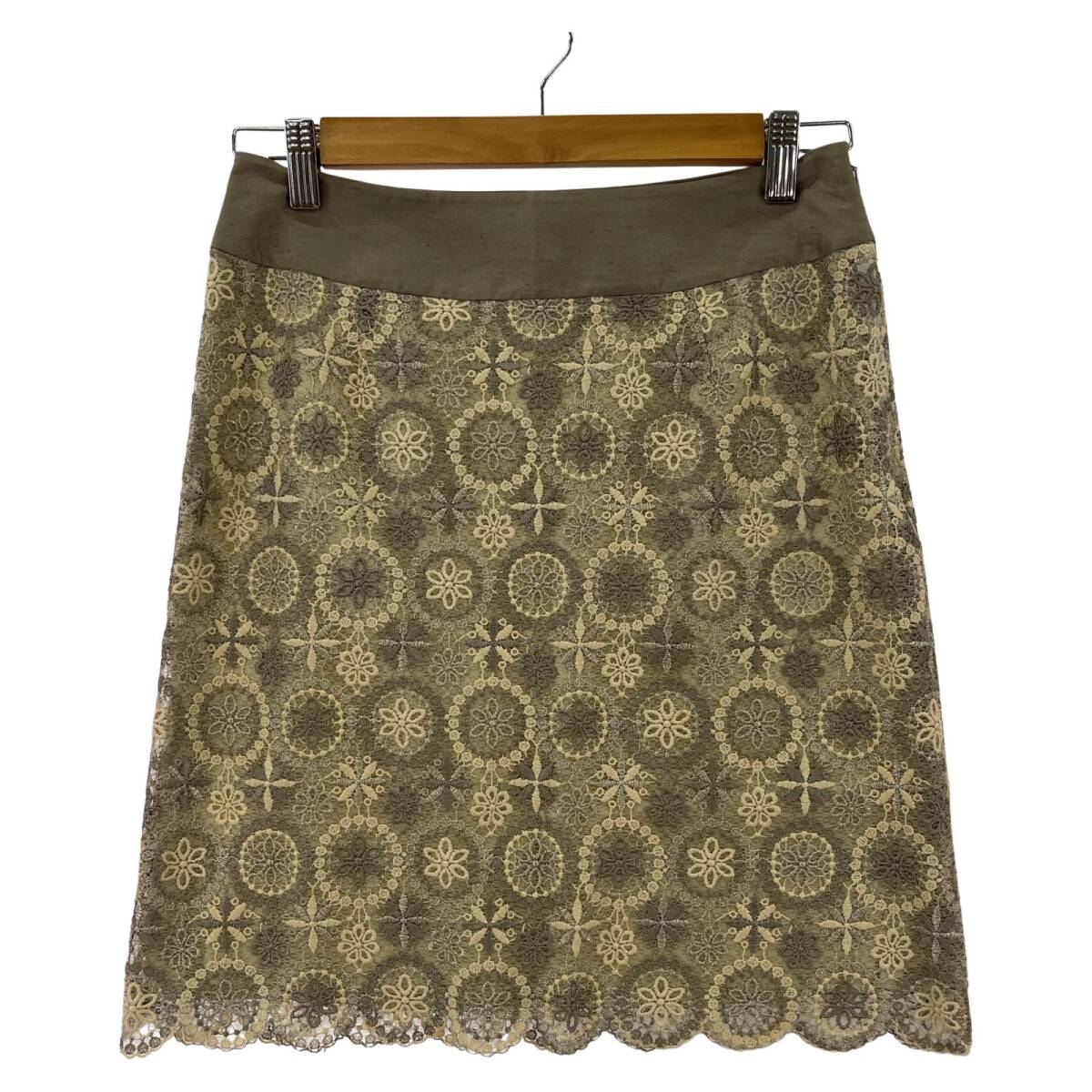 martinique マルティニーク 刺 スカート size1/ベージュ系 ゆうパケットOK拍卖