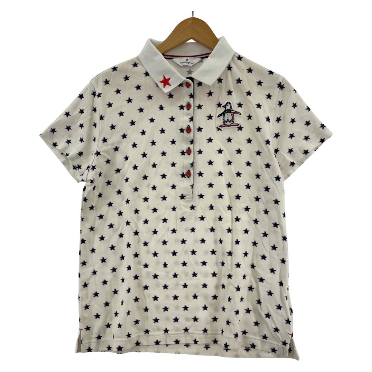 Munsingwear マンシングウェア ポロシャツ sizeLL/オフホワイト×ネイビー拍卖