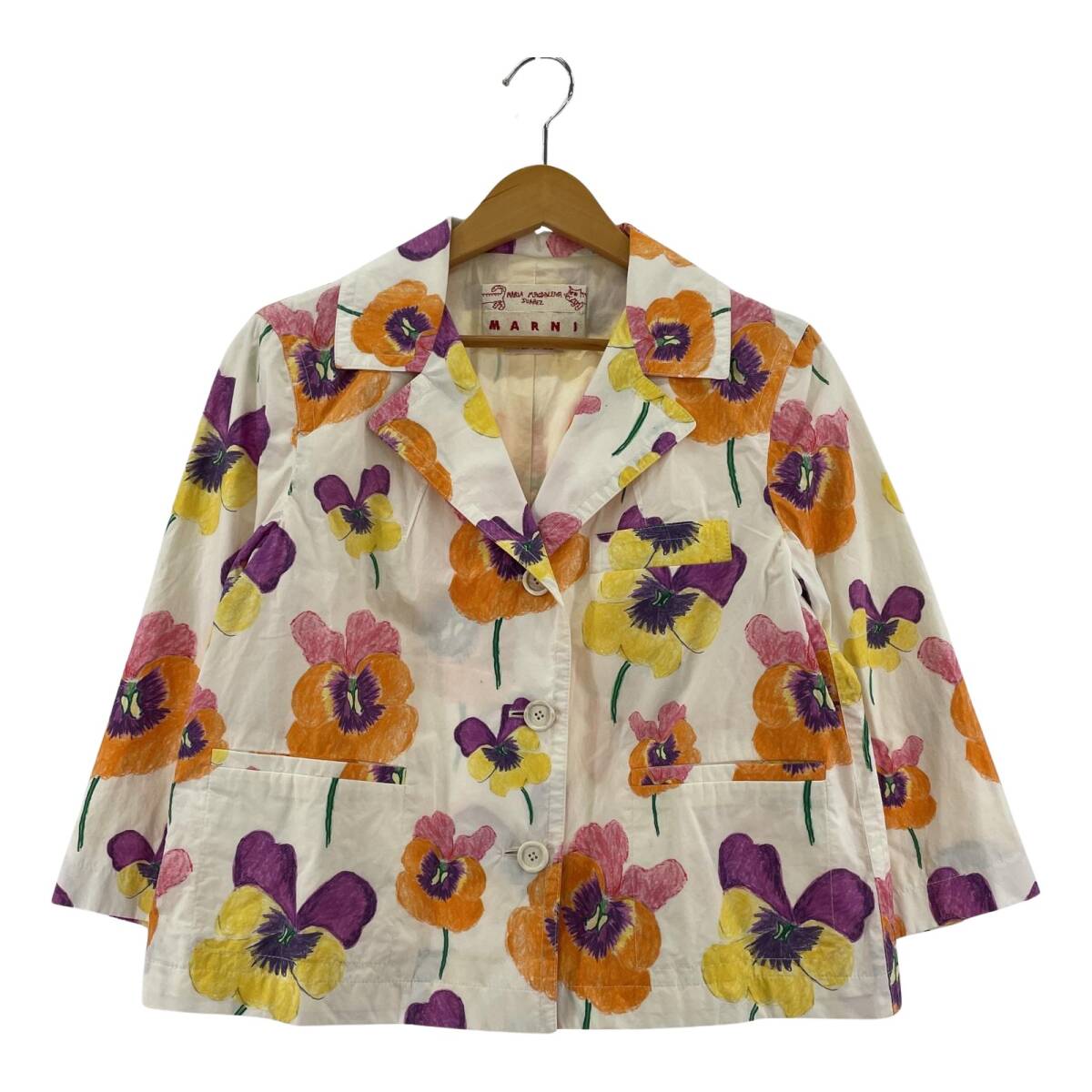 MARNI マルニ 花柄 ジャケット size38/ホワイト拍卖