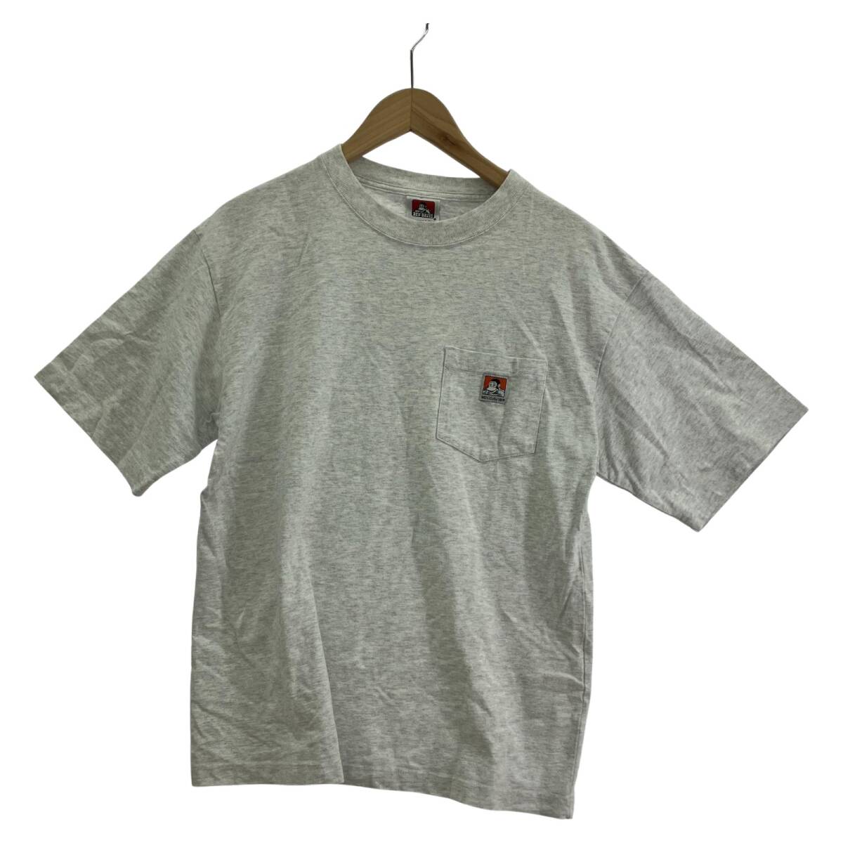 BEN DAVIS ベンデイビス 胸ポケット オーバーサイズ 半袖Tシャツ sizeMedium/ライトグレー拍卖