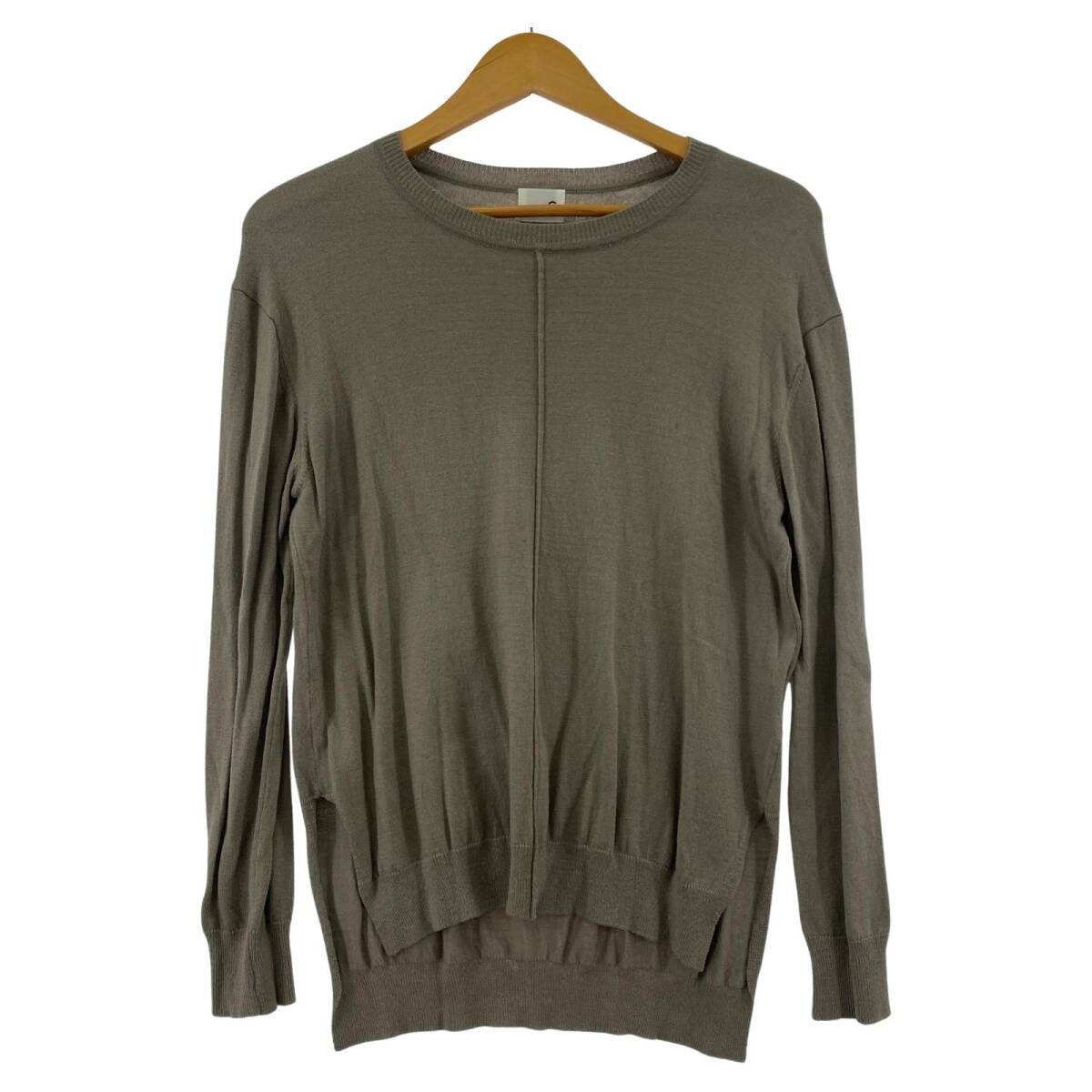 C+ シー クルーネック ニット size38/グレー系 ゆうパケットOK拍卖