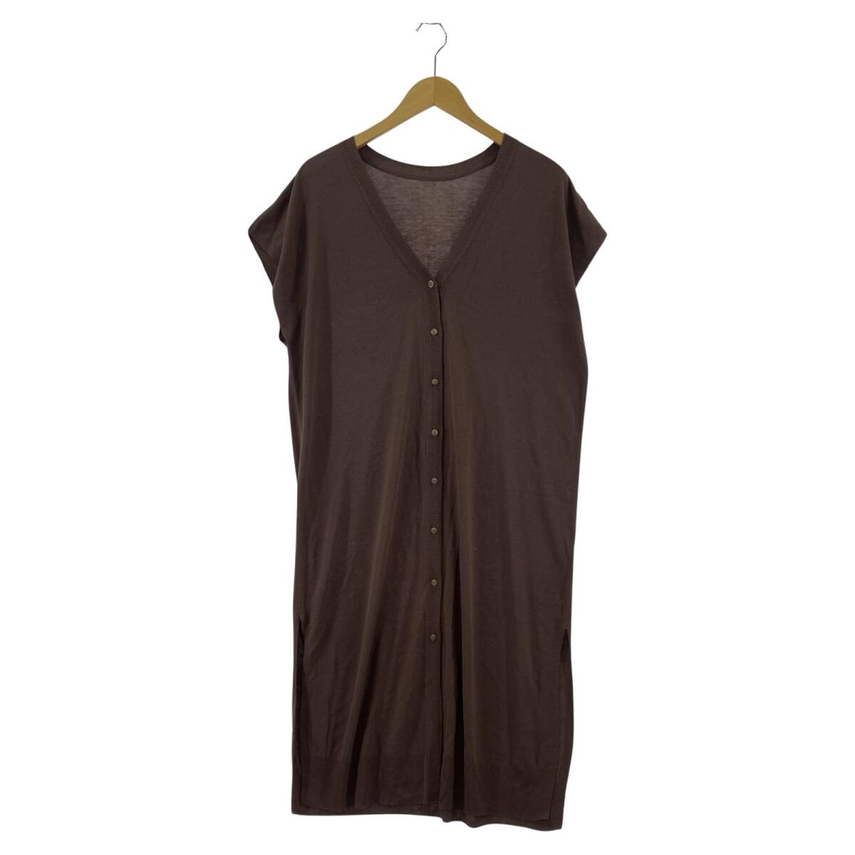 Rope Picnic ロペピクニック ニット ロング ベスト size38/モカ拍卖