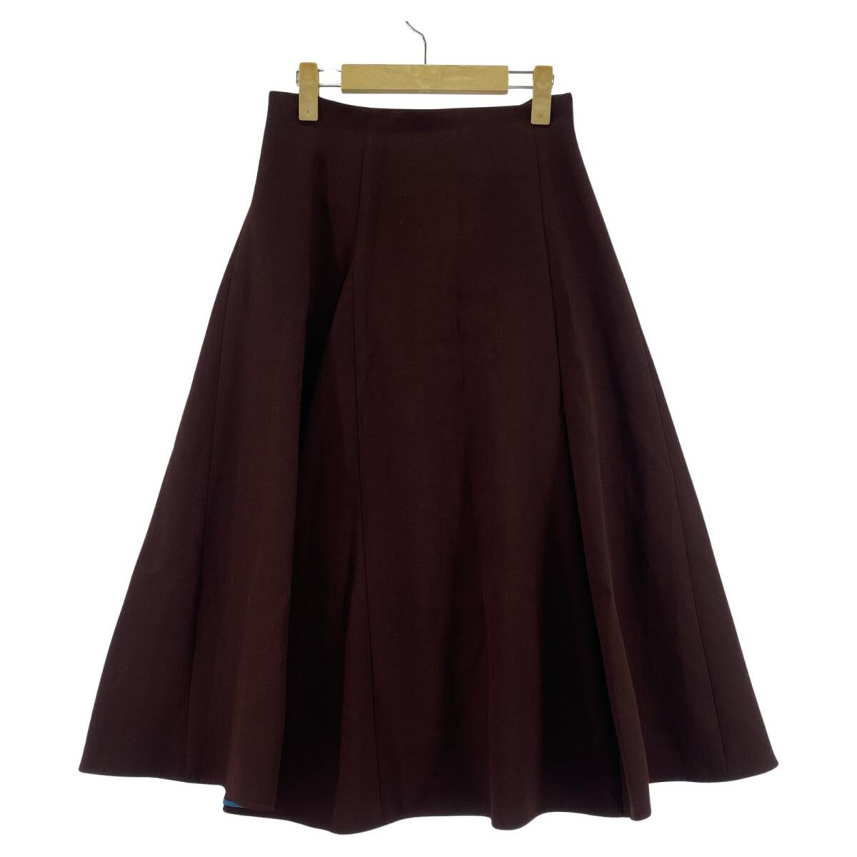 Demi-Luxe BEAMS デミルクスビームス Aライン フレア スカート size36/ブラウン拍卖