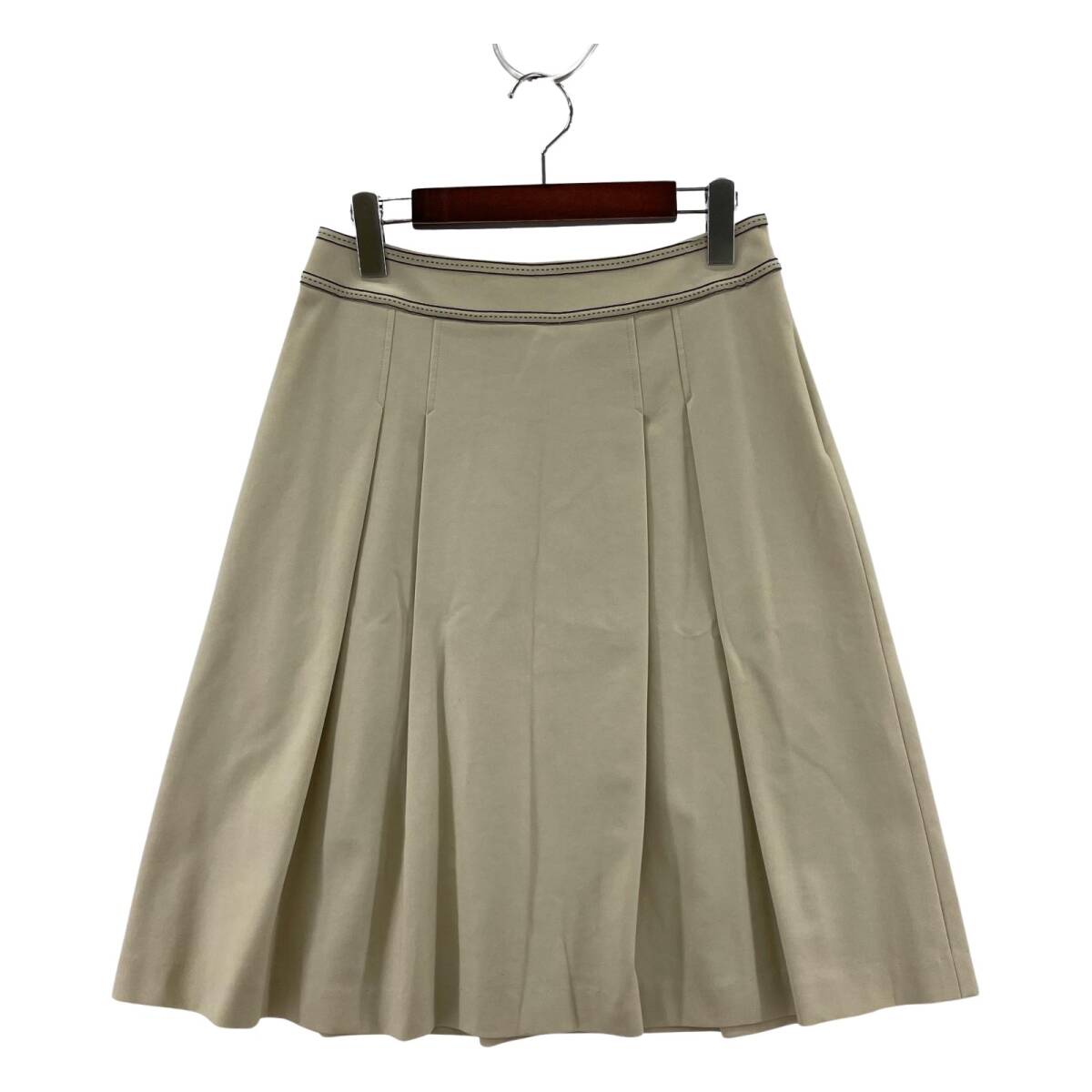 Harrods ハロッズ Aライン タック スカート size3/アイボリー拍卖