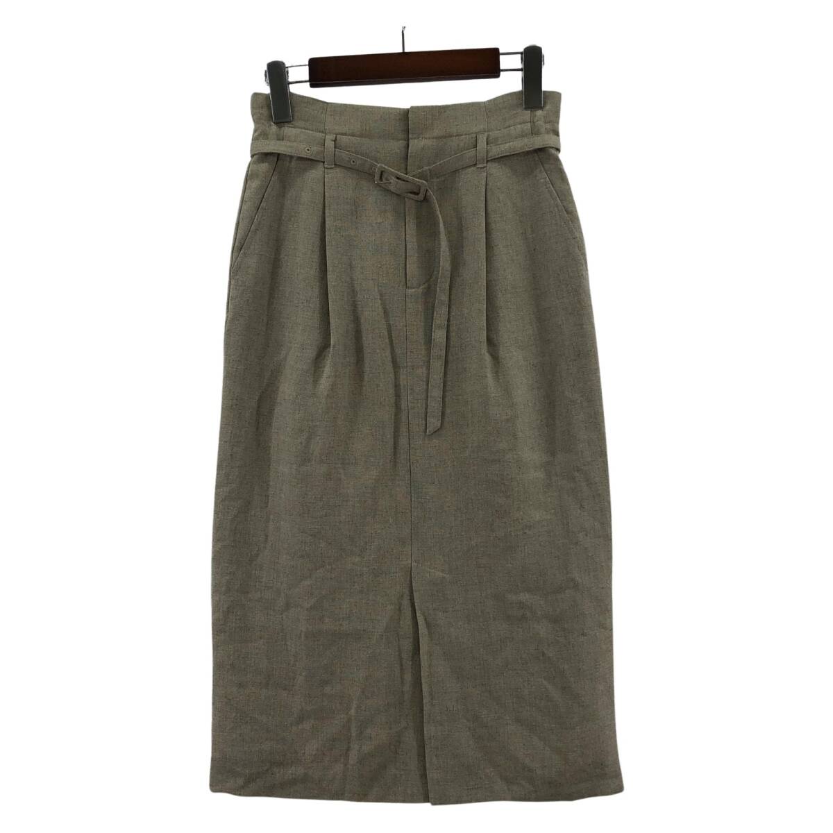 green label relaxingグリーンレーベルリラクシング ユナイテッドアローズ タイトスリット スカート size34/グレー系拍卖