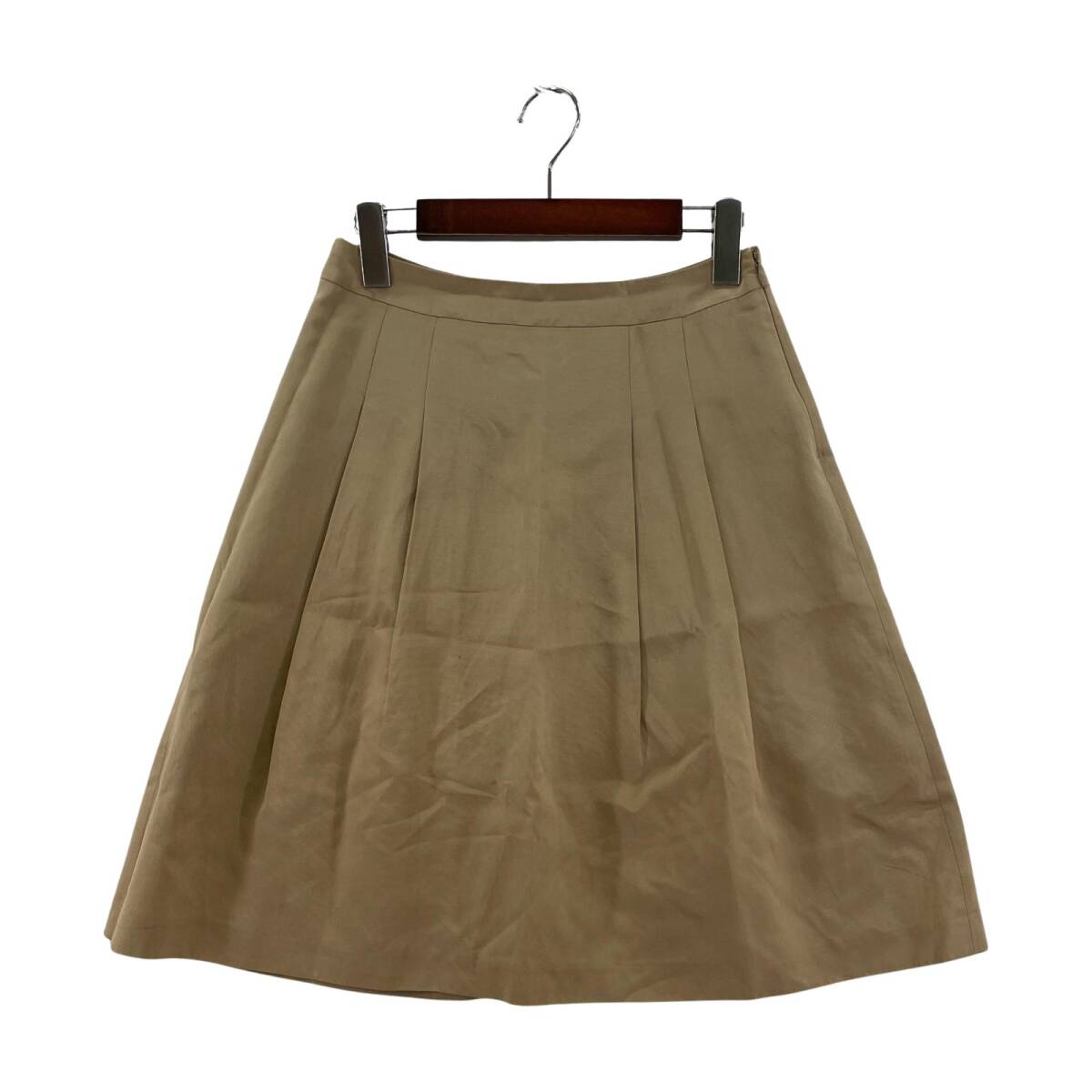 M-premierBLACK エムプルミエブラック Aライン 台形 スカート size36/ベージュ ゆうパケットOK拍卖