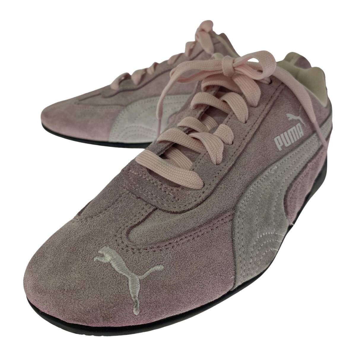 PUMA プーマ Ortholite ロゴ スエード スニーカー size24.5cm/ライトピンク拍卖
