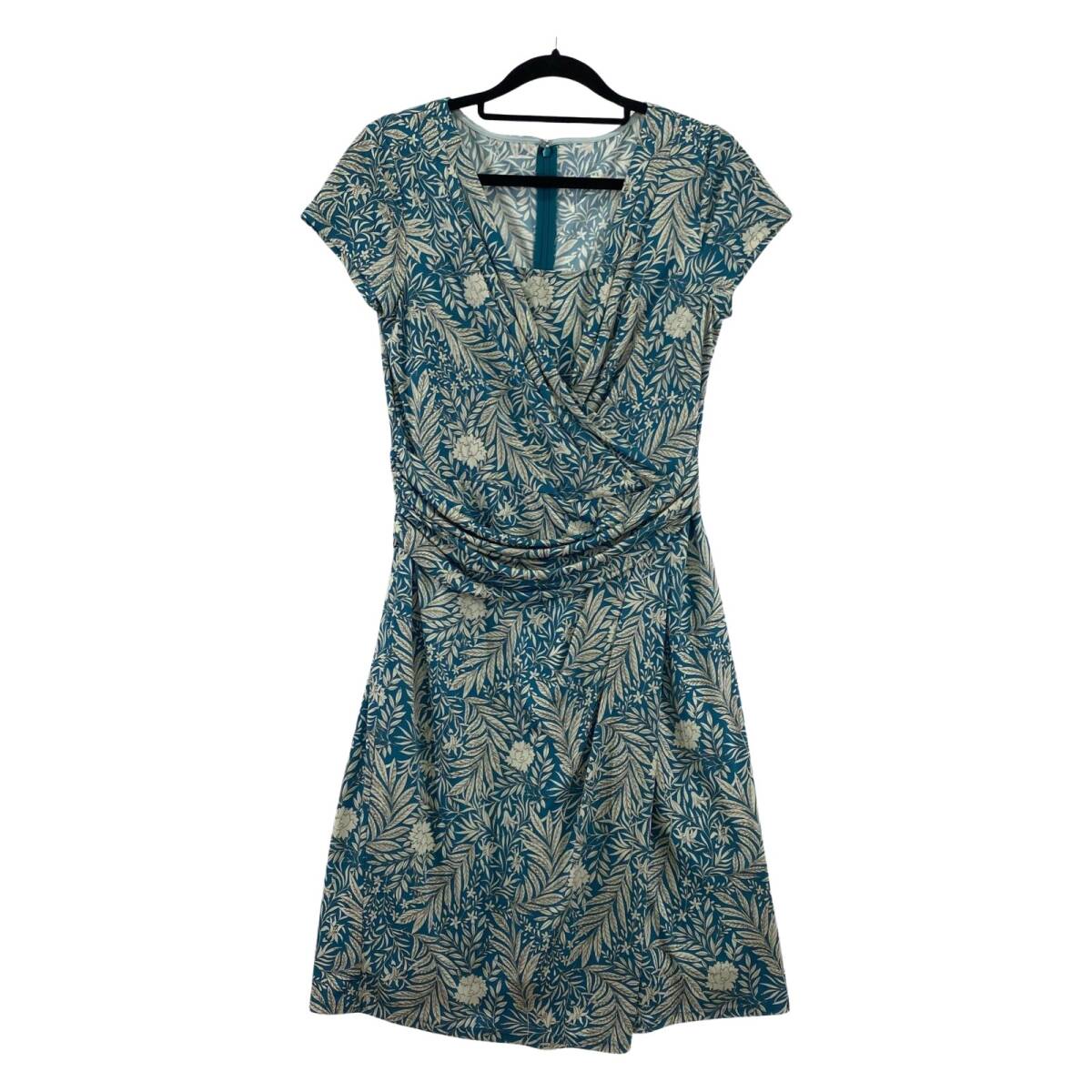 COUP DE CHANCE クードシャンス 総柄 カシュクール ワンピース size全て38/ブルー系拍卖