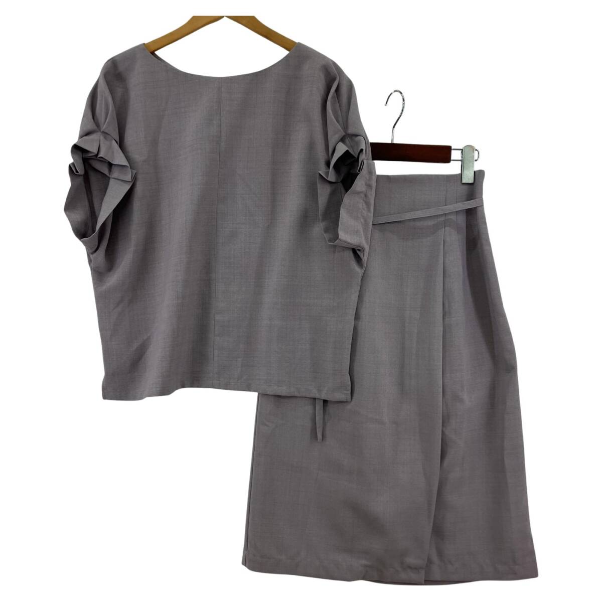 ROPE PICNIC ロペピクニック 半袖ブラウス セットアップ (スカート) size上38下36/ライラック拍卖