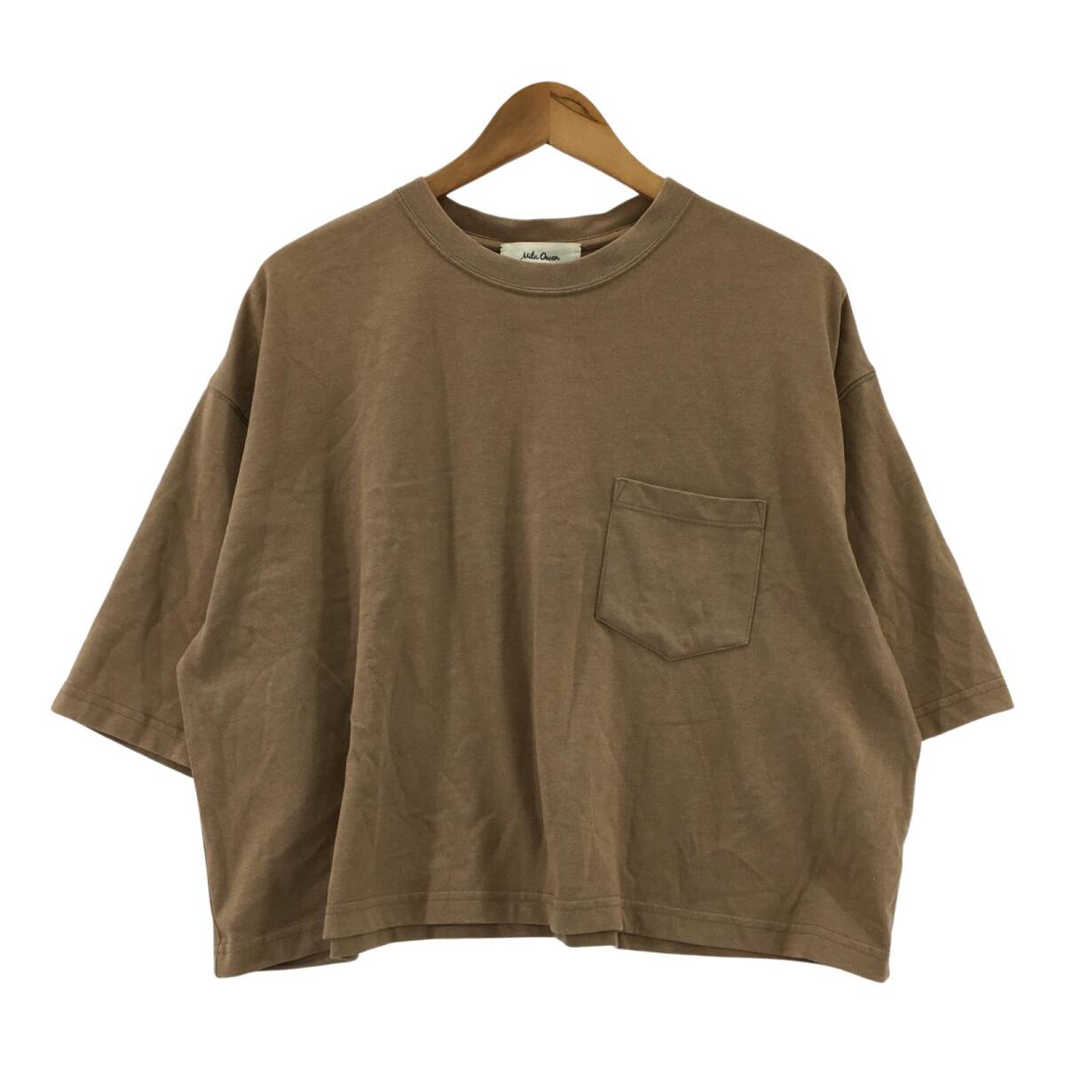 Mila Owen ミラオーウェン ワイド幅 半袖Tシャツ size1/モカ ゆうパケットOK拍卖