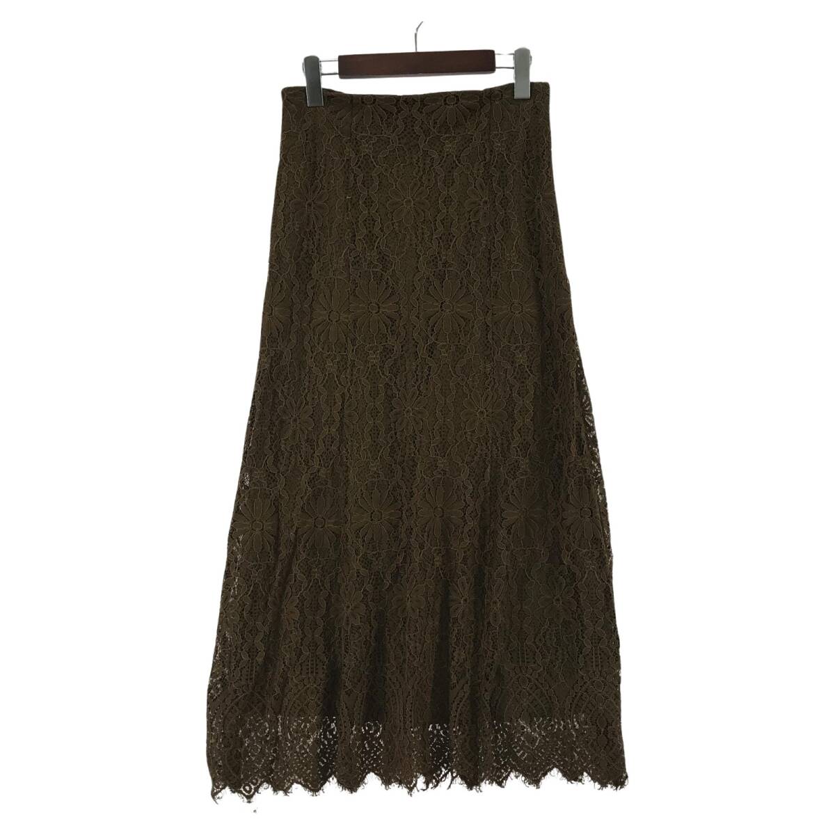Rope Picnic ロペピクニック レース ロングスカート size40/ブラウン系拍卖