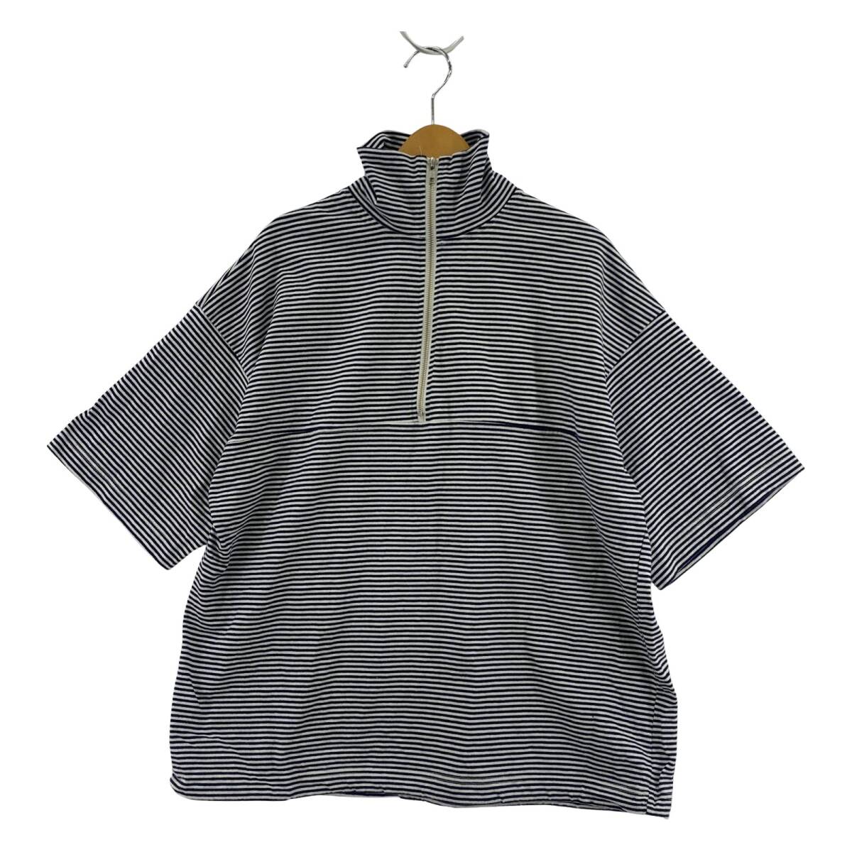 CIAOPANIC TYPY チャオパニックティピー ボーダー ハーフジップ ポロシャツ sizeLARGE/ブラック×ホワイト拍卖