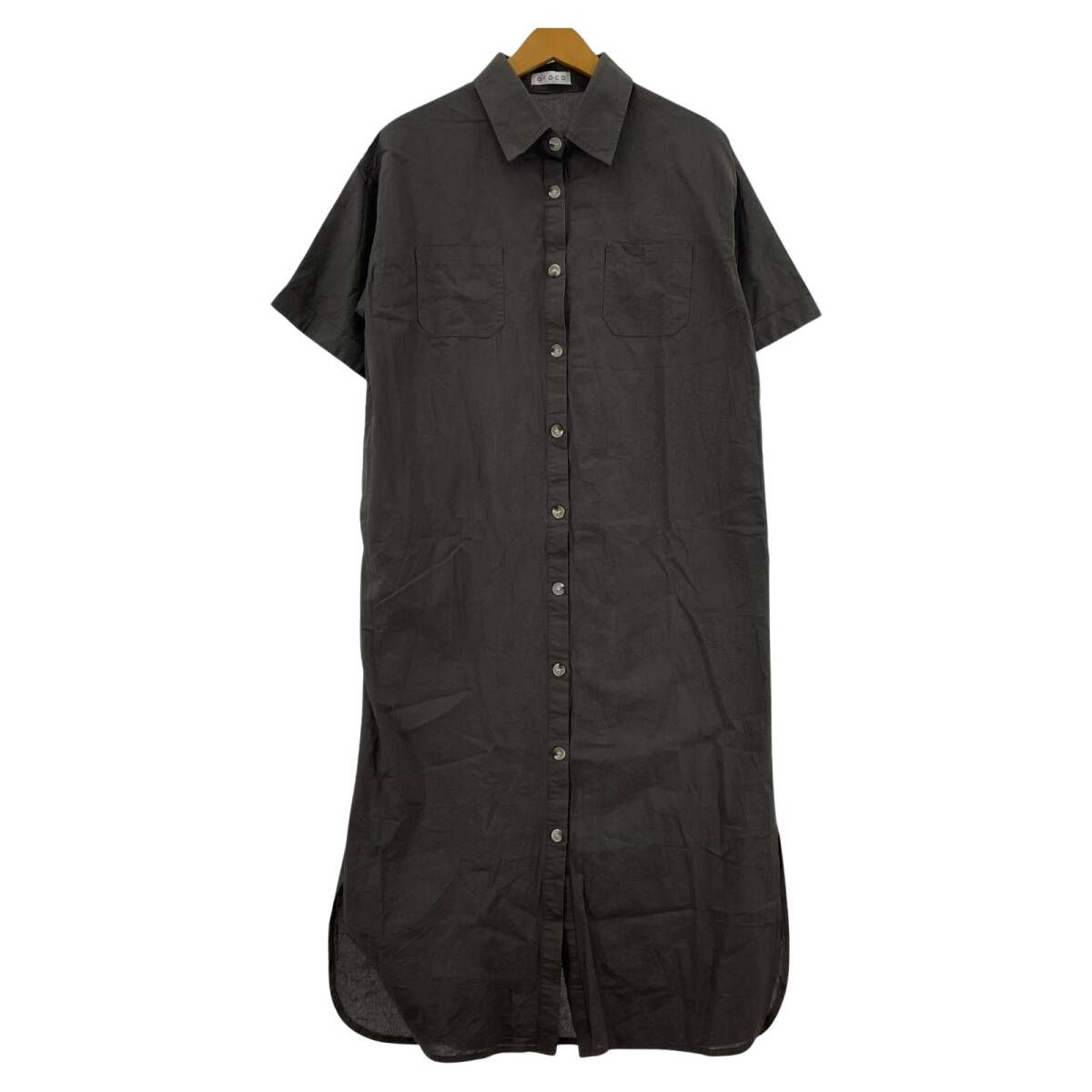 aroco アロコ シャツ ワンピース size表記なし/チャコールグレー拍卖