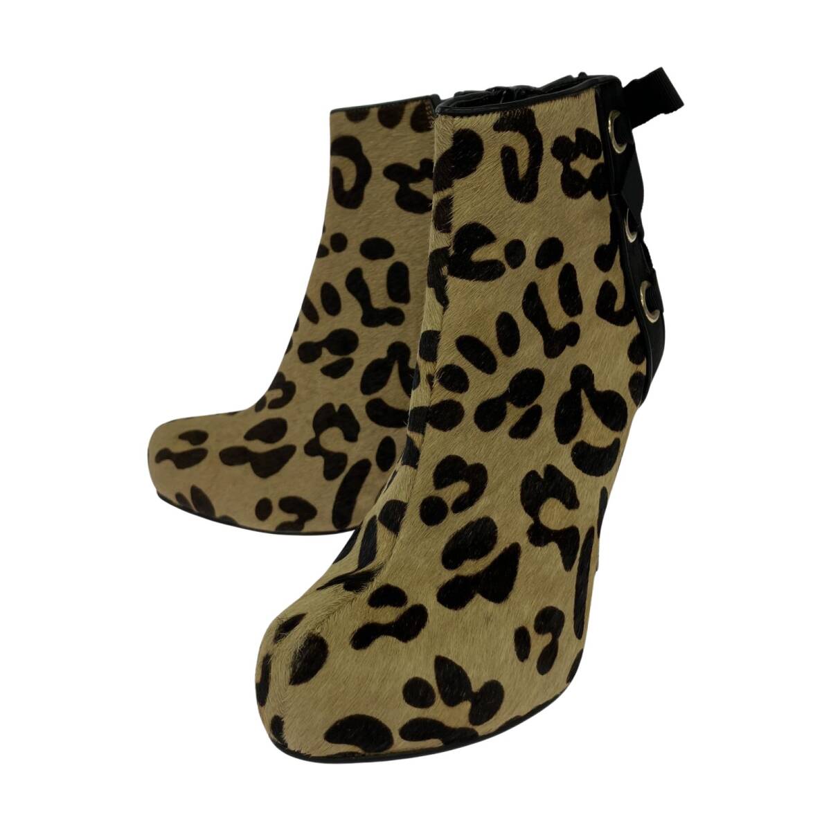shoes lounge レオパード ブーツ size23/ベージュ拍卖