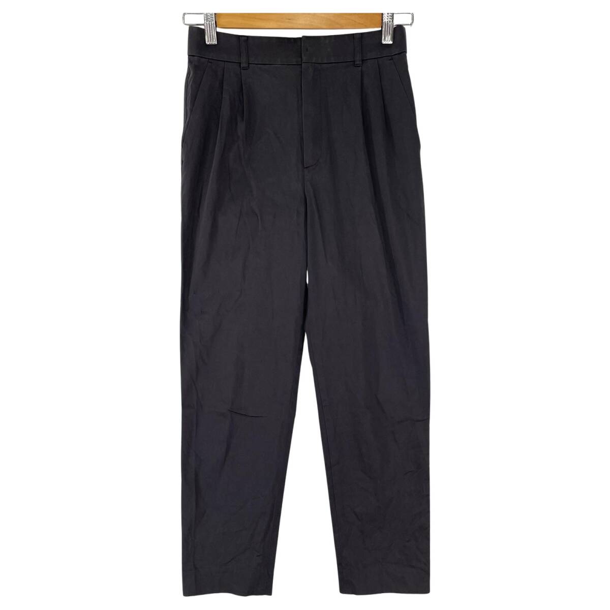 UNTITLED アンタイトル ツータック テーパード パンツ size1/チャコール ゆうパケットOK拍卖