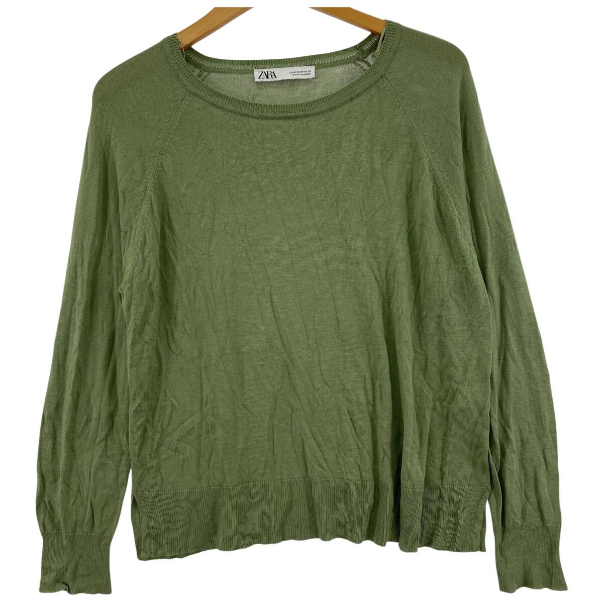 ZARA ザラ ニット sizeEUR M/グリーン ゆうパケットOK拍卖