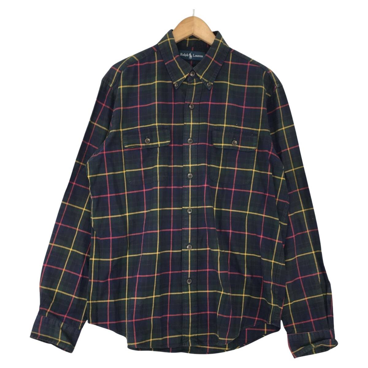 POLO RALPH LAUREN ポロ・ラルフローレン チェック 長袖シャツ sizeL/グリーン系拍卖