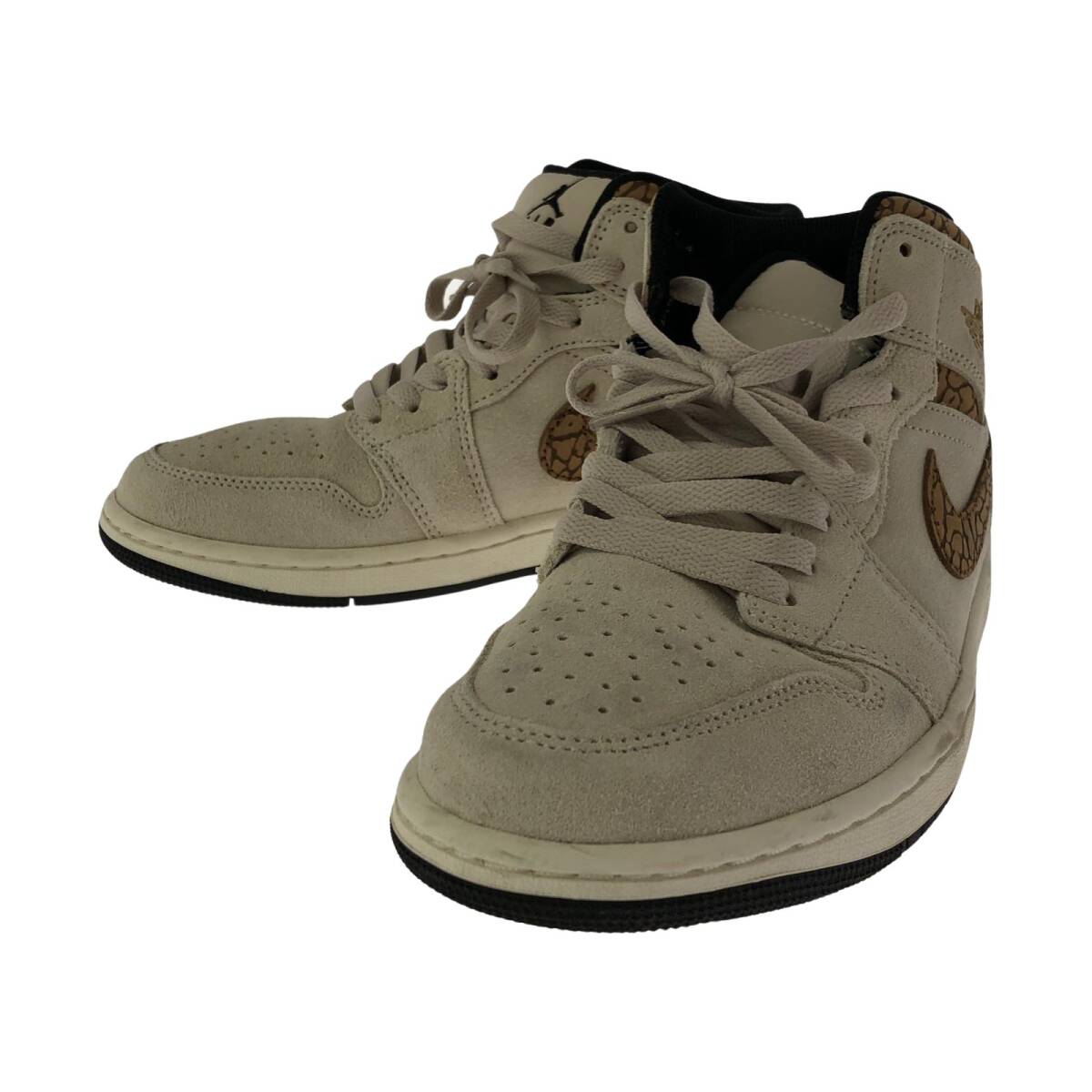 NIKE ナイキ AJ1 エアジョーダン1 ハイカット スニーカー size25cm/ライトベージュ拍卖