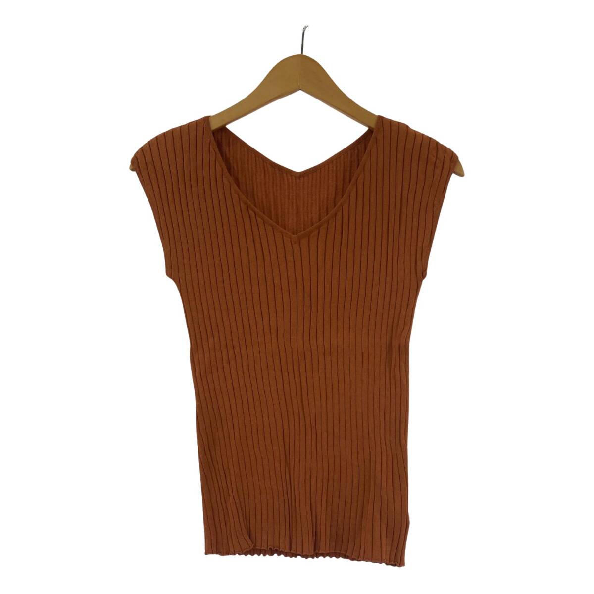 URBAN RESEARCH Lab アーバンリサーチ ラボ ノースリーブ リブ ニット sizeFree/オレンジ系 ゆうパケットOK拍卖