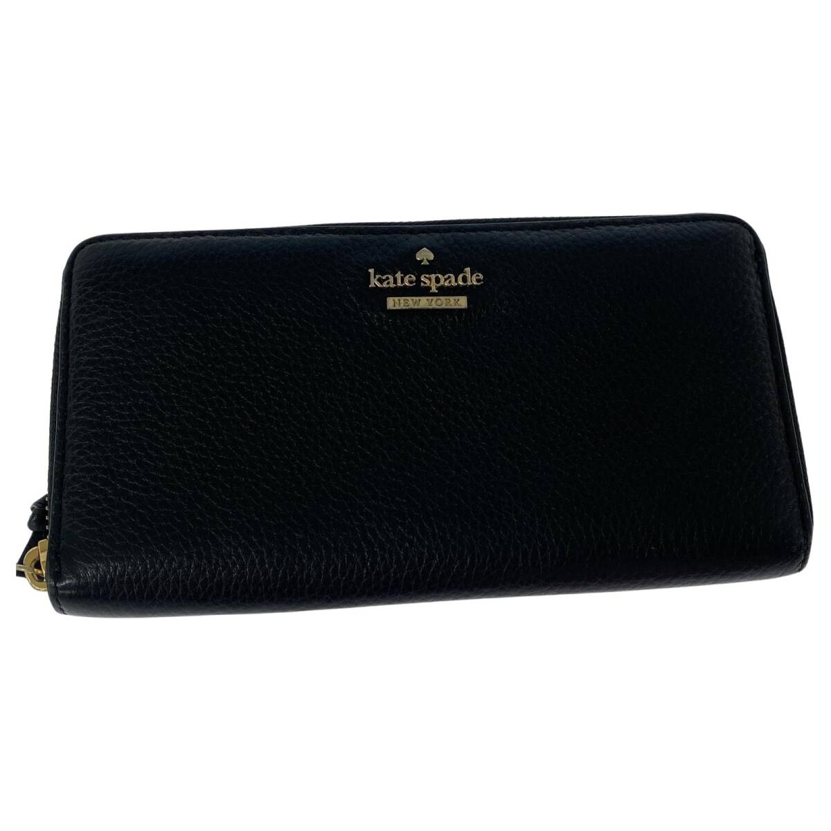 kate spade new york ケイトスペードニューヨーク ラウンドファスナー 長財布/ブラック拍卖