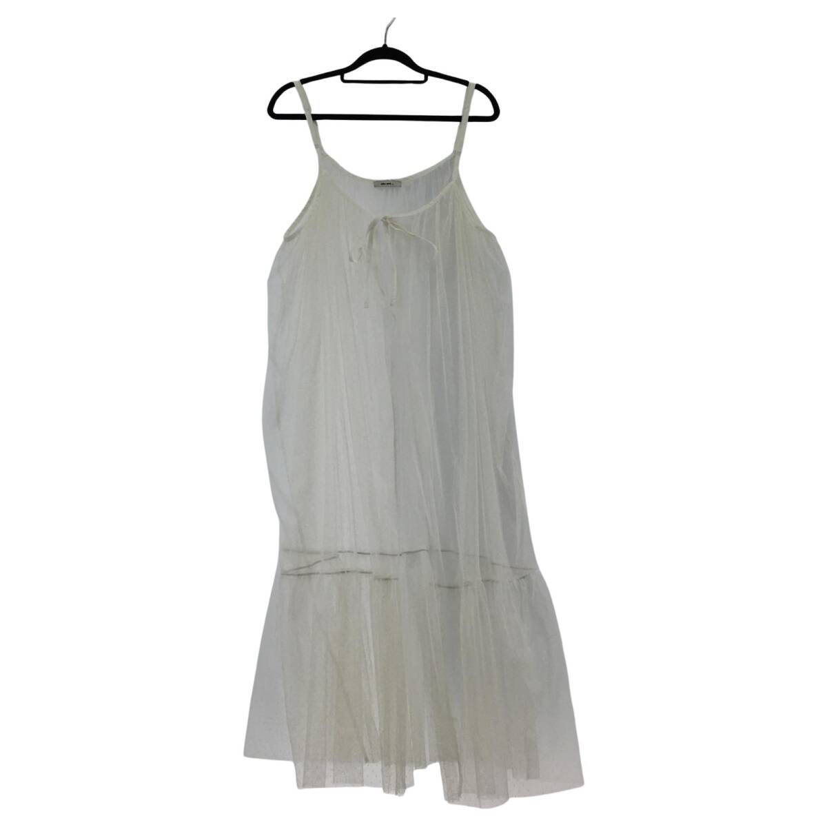 niko and... ニコアンド 総柄 チュールキャミソール ワンピース size不明/オフホワイト ゆうパケットOK拍卖