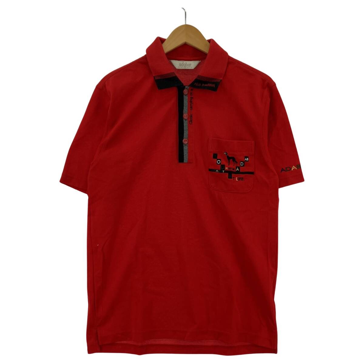 adabat アダバット 半袖 ポロシャツ size表記なし/レッド拍卖
