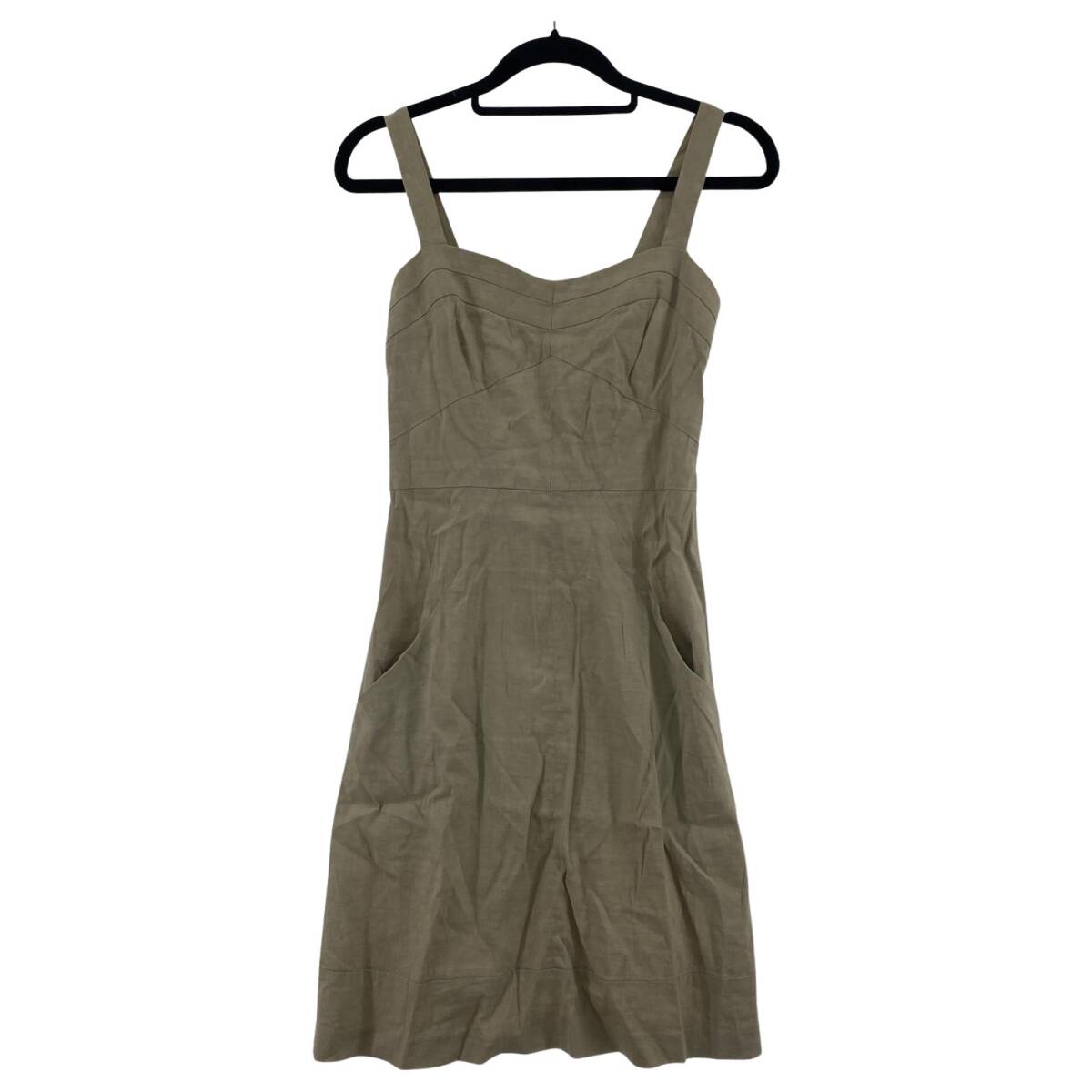 theory セオリー バックリボン キャミソール ワンピース size0/ライトベージュ拍卖