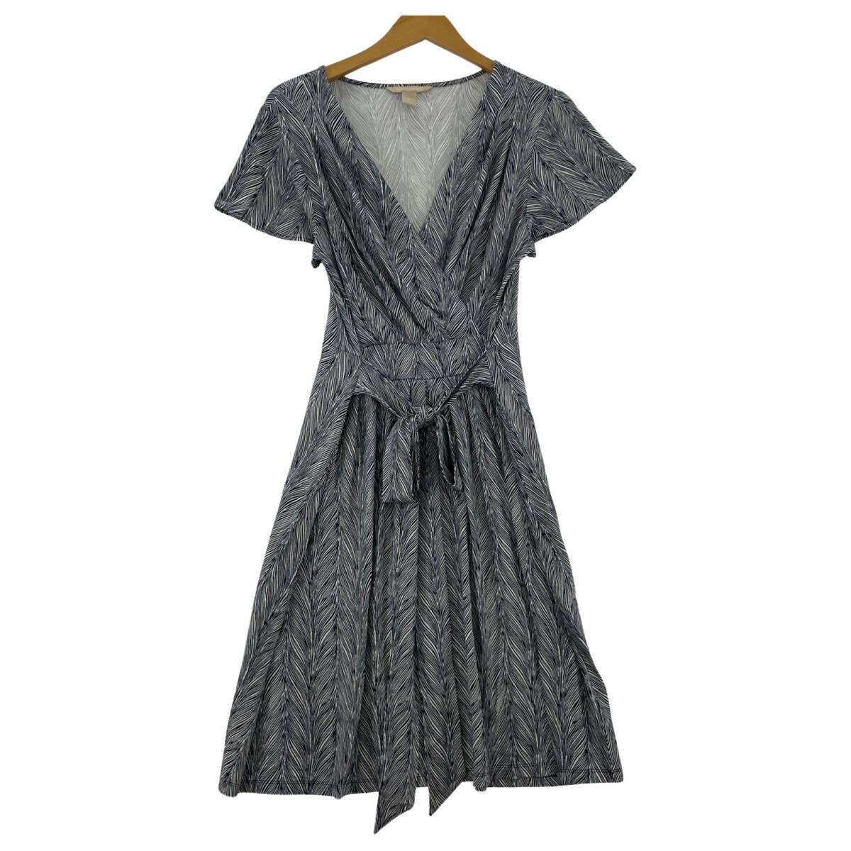 BANANA REPUBLIC バナナリパブリック カシュクール ワンピース sizeM/ネイビー系拍卖