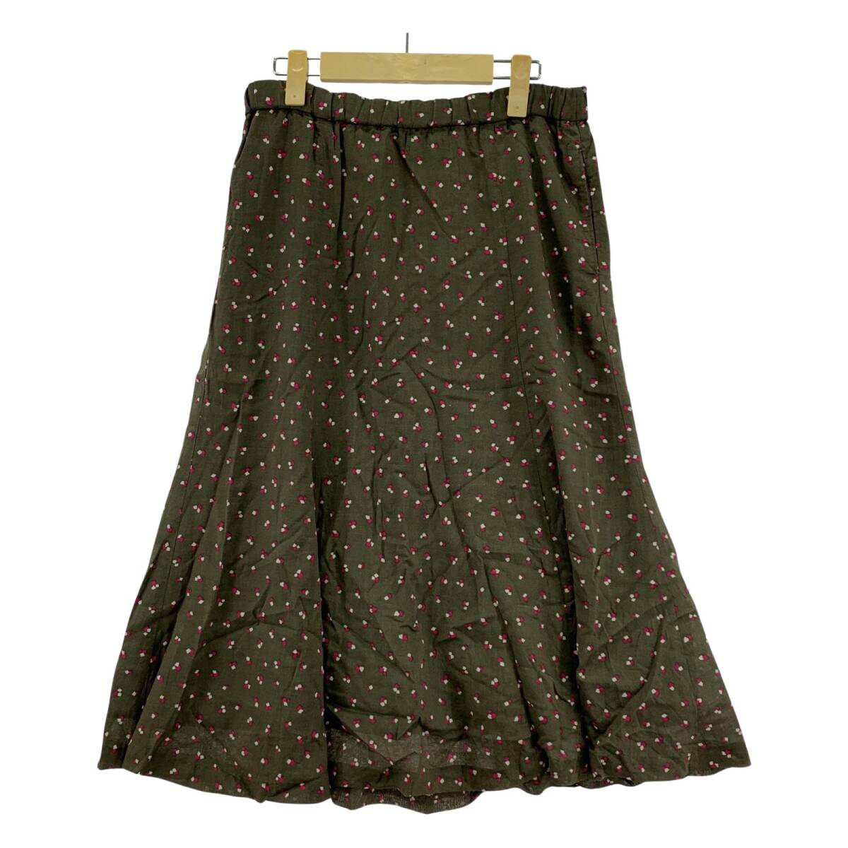 BAYFLOW ベイフロー 総柄 スカート size2/ブラウン×ホワイト×ピンク拍卖