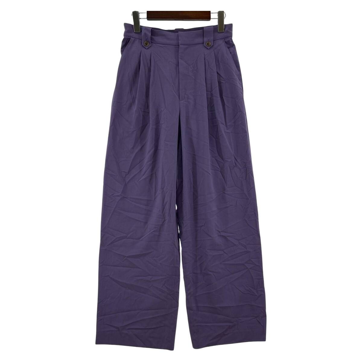 Spick and Span スピックアンドスパン ツータック ワイド トラウザー パンツ size38/ライトパープル拍卖