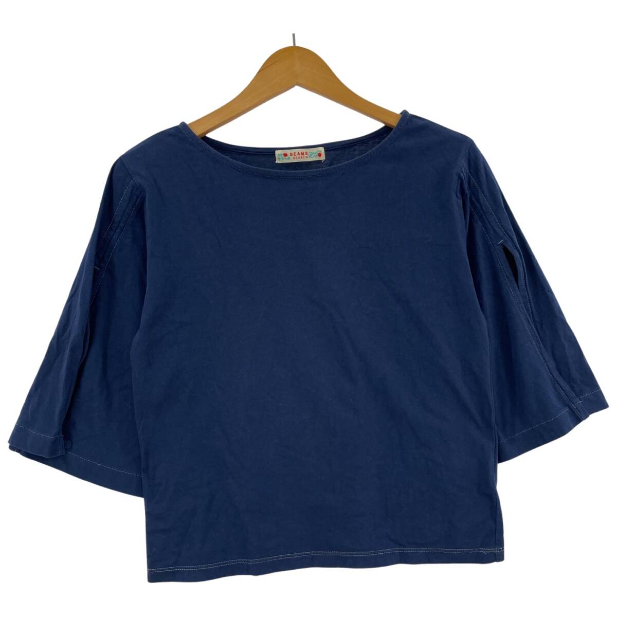 BEAMS HEART ビームスハート 袖スリット カットソー size表記なし/ネイビー ゆうパケットOK拍卖