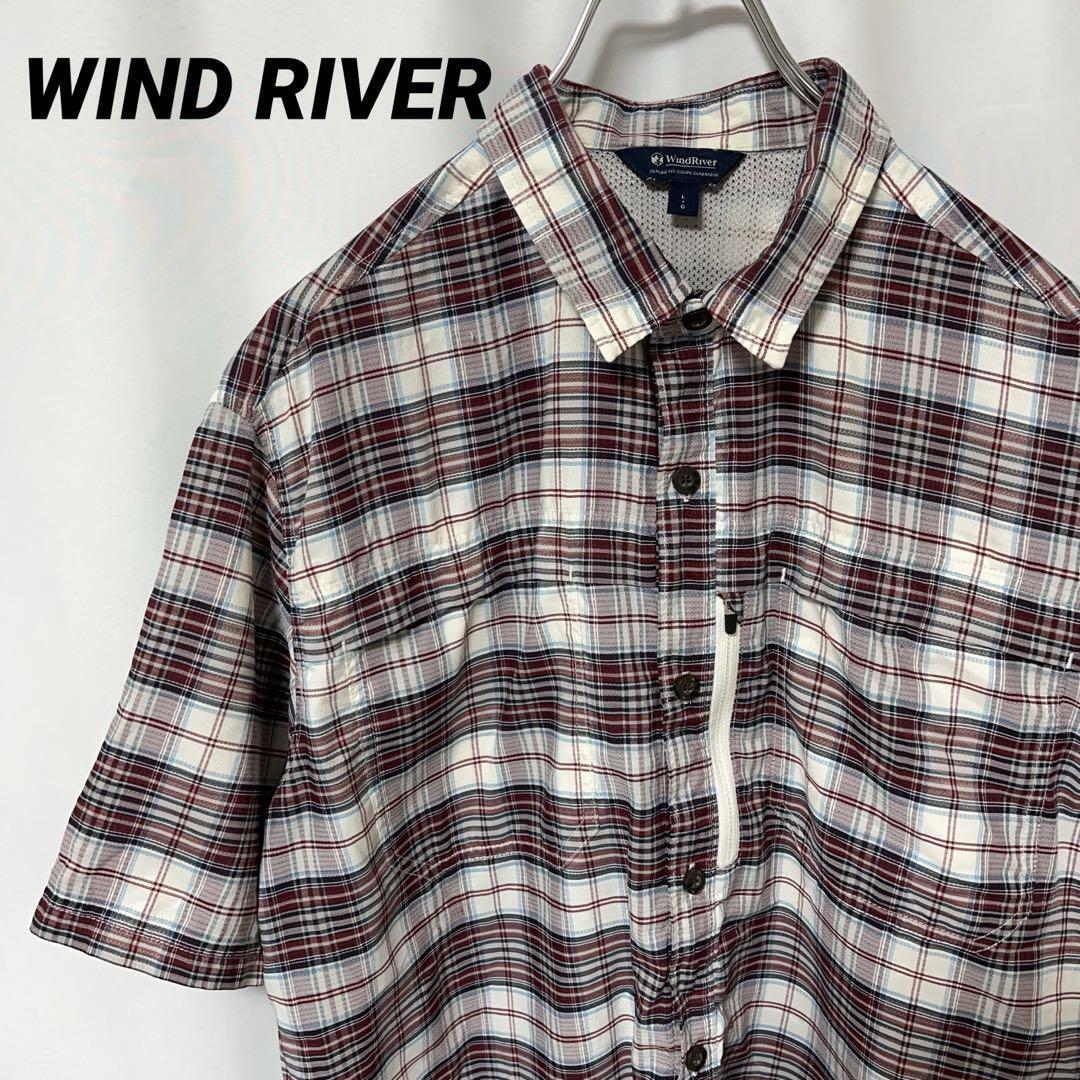 N-4494 WIND RIVER ウィンドリバー アメリカ古着 フィッシングシャツ ワークシャツ ユーティリティシャツ チェック L拍卖