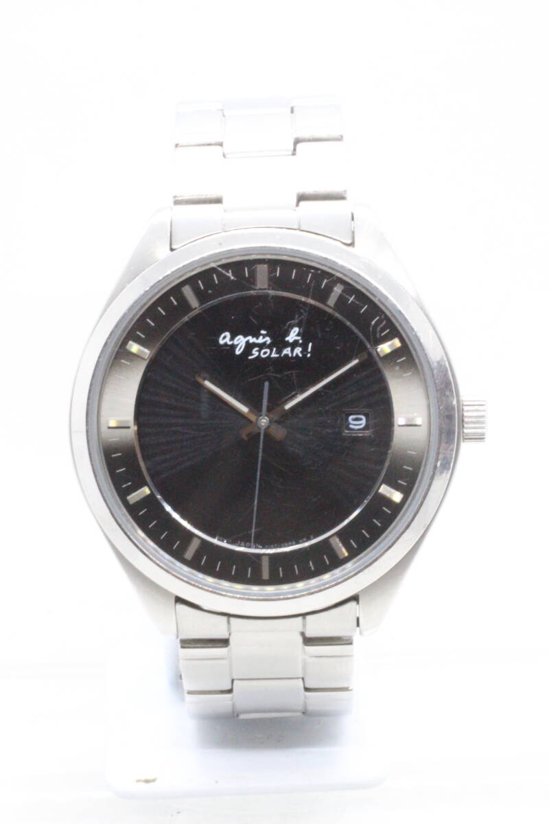 【SEIKO】agnis b. SOLAR V147-0AT010BAR STAINLESS STEEL MOVEMENT JAPAN 中古品時計 稼働品 25.6.13拍卖