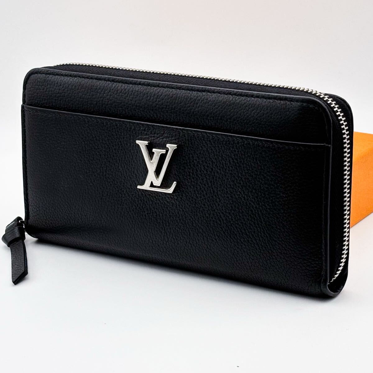 【極美品】ICタグ ルイヴィトン ジッピーロックミー 長財布 ブラック LVロゴ拍卖