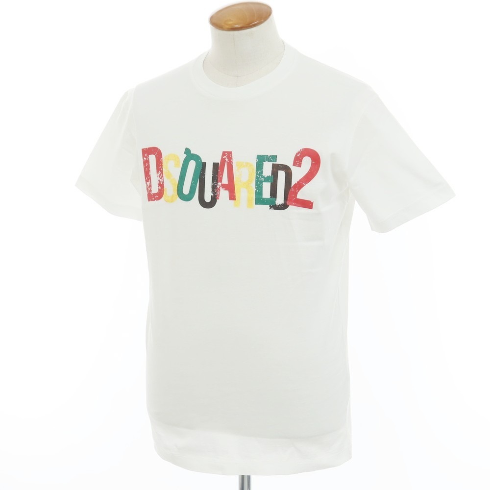 【新品】ディースクエアード DSQUARED2 コットン クルーネック 半袖Tシャツ ホワイト【サイズM】拍卖