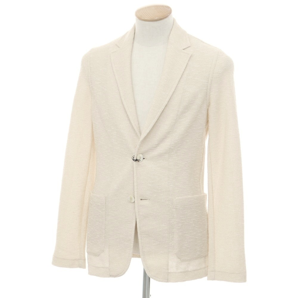 【未使用】ティージャケット T-JACKET ポリエステルコットンニット カジュアルジャケット ベージュ【サイズXS】 CPD拍卖