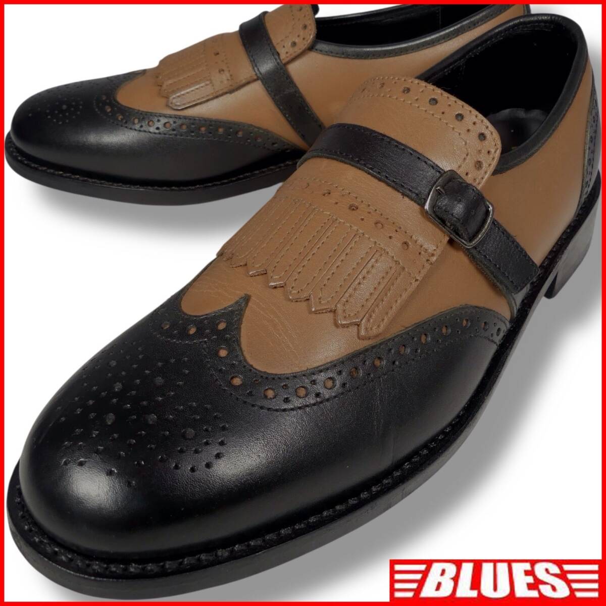 即決★Oxford & Derby★26.5cm レザー シューズ モンクストラップ オックスフォードアンドダービー ウィングチップ メンズ 8.5拍卖