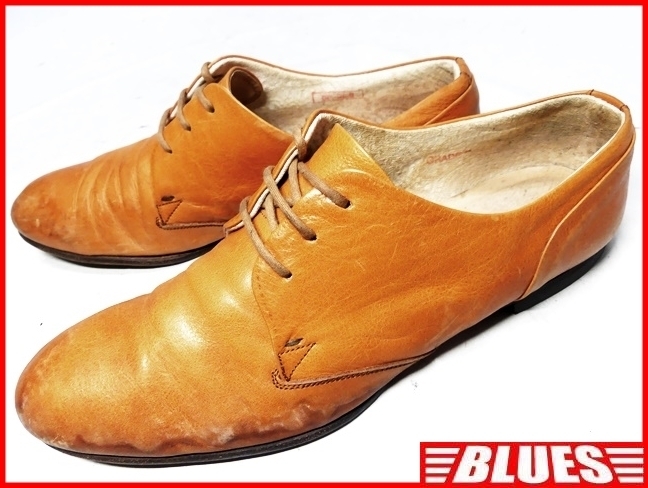 即決★alfredoBANNISTER★24.5cm レザービジネスシューズ アルフレッドバニスター メンズ 39 オレンジ 本革 ドレス 本皮 プレーントゥ 革靴拍卖